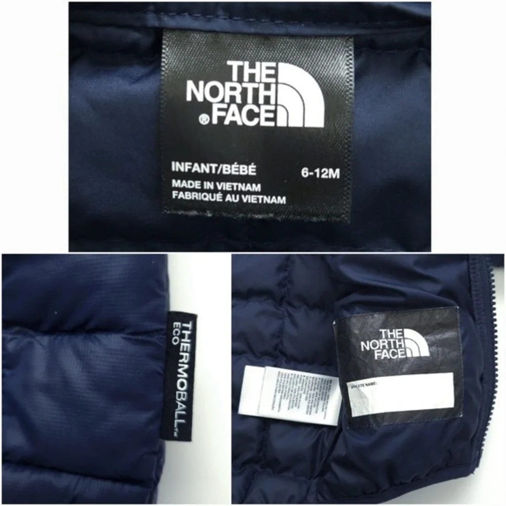 The North Face Navy Blue ThermoBall Eco Hooded Puffer Jacket- Baby 6-12‎ Months